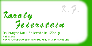 karoly feierstein business card